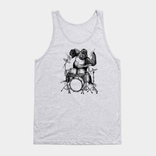 SEEMBO Gorilla Playing Drums Drummer Drumming Musician Band Tank Top